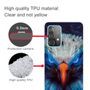 For Samsung Galaxy A32 4G Shockproof Painted Transparent TPU Protective Case(Blu-ray Carving)