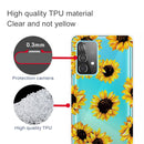 For Samsung Galaxy A32 4G Shockproof Painted Transparent TPU Protective Case(Yellow Chrysanthemum)