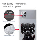 For Samsung Galaxy A32 4G Shockproof Painted Transparent TPU Protective Case(Panther)