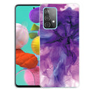 For Samsung Galaxy A32 4G Frosted Fashion Marble Shockproof TPU Protective Case(Abstract Purple)