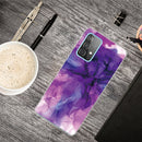 For Samsung Galaxy A32 4G Frosted Fashion Marble Shockproof TPU Protective Case(Abstract Purple)