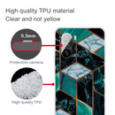 For Xiaomi Redmi K40 / K40 Pro Frosted Fashion Marble Shockproof TPU Protective Case(Rhombus Dark Green)