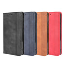For Motorola Moto E7 Power Magnetic Buckle Retro Texture Horizontal Flip Leather Case with Holder & Card Slots & Photo Frame(Black)
