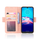 For Motorola Moto E6i Skin Feel Calf Pattern Horizontal Flip Leather Case with Holder & Card Slots & Photo Frame(Pink)