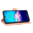 For Motorola Moto E6i Skin Feel Calf Pattern Horizontal Flip Leather Case with Holder & Card Slots & Photo Frame(Pink)