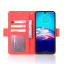 For Motorola Moto E6i Skin Feel Calf Pattern Horizontal Flip Leather Case with Holder & Card Slots & Photo Frame(Red)