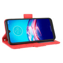 For Motorola Moto E6i Skin Feel Calf Pattern Horizontal Flip Leather Case with Holder & Card Slots & Photo Frame(Red)