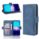 For Motorola Moto E6i Skin Feel Calf Pattern Horizontal Flip Leather Case with Holder & Card Slots & Photo Frame(Blue)