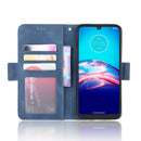 For Motorola Moto E6i Skin Feel Calf Pattern Horizontal Flip Leather Case with Holder & Card Slots & Photo Frame(Blue)