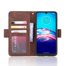 For Motorola Moto E6i Skin Feel Calf Pattern Horizontal Flip Leather Case with Holder & Card Slots & Photo Frame(Brown)