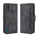 For Motorola Moto E6i Skin Feel Calf Pattern Horizontal Flip Leather Case with Holder & Card Slots & Photo Frame(Black)
