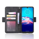 For Motorola Moto E6i Skin Feel Calf Pattern Horizontal Flip Leather Case with Holder & Card Slots & Photo Frame(Black)