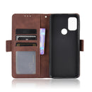 For Motorola Moto G30 Skin Feel Calf Pattern Horizontal Flip Leather Case with Holder & Card Slots & Photo Frame(Brown)