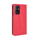 For OnePlus 9 Pro Magnetic Buckle Retro Crazy Horse Texture Horizontal Flip Leather Case with Holder & Card Slots & Photo Frame(Red)