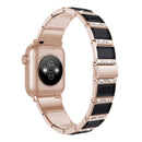 XingYao Series Two-tone Steel Watch Band For Apple Watch Series 7 41mm / 6 & SE & 5 & 4 40mm / 3 & 2 & 1 38mm(Gold+Black)