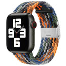 Braided + Stainless Steel Watch Band For Apple Watch Series 7 41mm / 6 & SE & 5 & 4 40mm / 3 & 2 & 1 38mm(Camouflage Colorful)