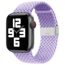 Braided + Stainless Steel Watch Band For Apple Watch Series 7 41mm / 6 & SE & 5 & 4 40mm / 3 & 2 & 1 38mm(British Lavender)