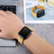 Braided + Stainless Steel Watch Band For Apple Watch Series 7 41mm / 6 & SE & 5 & 4 40mm / 3 & 2 & 1 38mm(Brown Yellow)