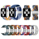 Braided + Stainless Steel Watch Band For Apple Watch Series 7 41mm / 6 & SE & 5 & 4 40mm / 3 & 2 & 1 38mm(Pistachio Color)