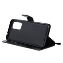 For OPPO Reno5 5G Tree & Cat Pattern Pressed Printing Horizontal Flip PU Leather Case with Holder & Card Slots & Wallet & Lanyard(Black)