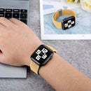 Braided + Stainless Steel Watch Band For Apple Watch Series 7 45mm / 6 & SE & 5 & 4 44mm / 3 & 2 & 1 42mm(Wood Carbon)