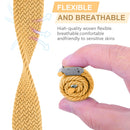 Braided + Stainless Steel Watch Band For Apple Watch Series 7 45mm / 6 & SE & 5 & 4 44mm / 3 & 2 & 1 42mm(White)