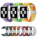 Braided + Stainless Steel Watch Band For Apple Watch Series 7 45mm / 6 & SE & 5 & 4 44mm / 3 & 2 & 1 42mm(Colorful)