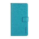 For Motorola Moto E7 Power idewei Crazy Horse Texture Horizontal Flip Leather Case with Holder & Card Slots & Wallet(Sky Blue)