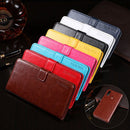 For Motorola Moto E7 Power idewei Crazy Horse Texture Horizontal Flip Leather Case with Holder & Card Slots & Wallet(Blue)