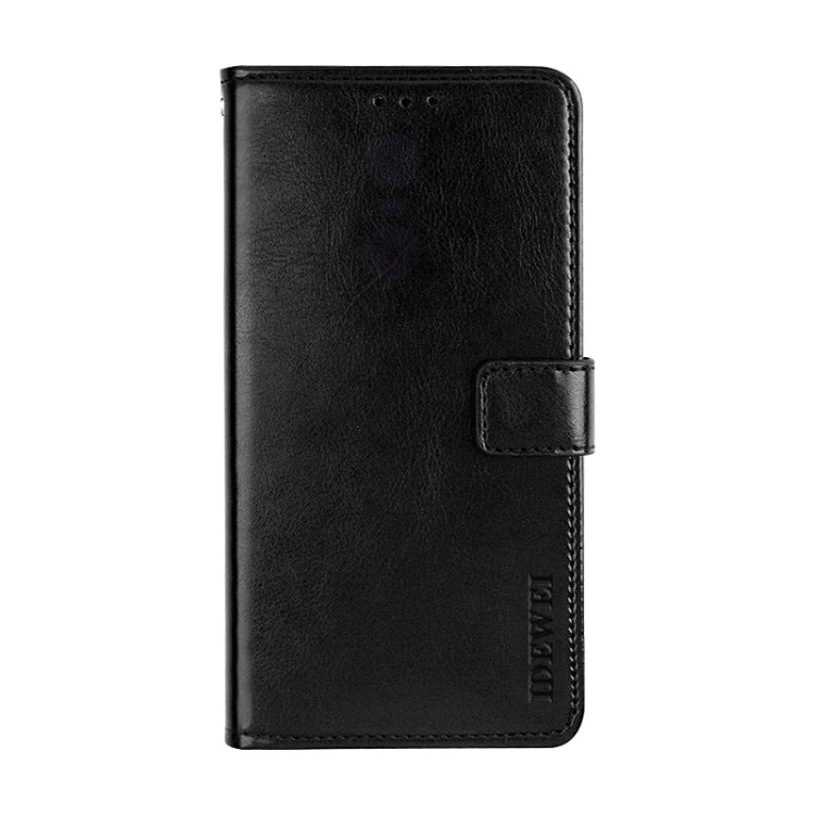 For Samsung Galaxy A02 (EU Version) idewei Crazy Horse Texture Horizontal Flip Leather Case with Holder & Card Slots & Wallet(Black)