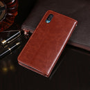 For Samsung Galaxy A02 (EU Version) idewei Crazy Horse Texture Horizontal Flip Leather Case with Holder & Card Slots & Wallet(Black)