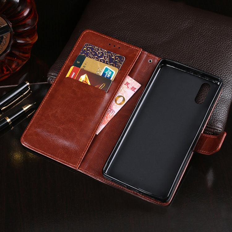 For Samsung Galaxy A02 (EU Version) idewei Crazy Horse Texture Horizontal Flip Leather Case with Holder & Card Slots & Wallet(Black)