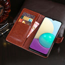 For Samsung Galaxy A02 (EU Version) idewei Crazy Horse Texture Horizontal Flip Leather Case with Holder & Card Slots & Wallet(Rose Red)