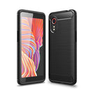 For Samsung Galaxy Xcover 5 Brushed Texture Carbon Fiber TPU Case(Black)