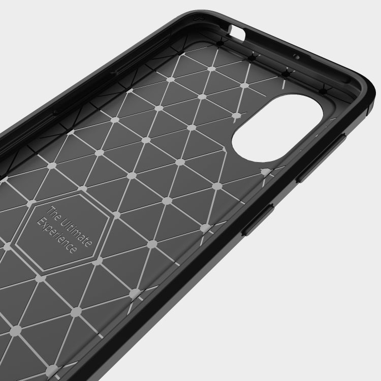 For Samsung Galaxy Xcover 5 Brushed Texture Carbon Fiber TPU Case(Black)