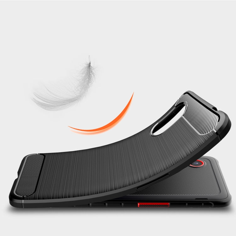 For Samsung Galaxy Xcover 5 Brushed Texture Carbon Fiber TPU Case(Black)
