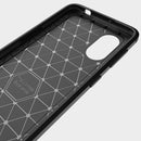 For Samsung Galaxy Xcover 5 Brushed Texture Carbon Fiber TPU Case(Navy Blue)