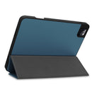 Pure Color Horizontal Flip TPU + PU Leather Tablet Case with Three-folding Holder & Sleep / Wake-up Function & Pen Slot For iPad Pro 11 (2021)(Dard Green)