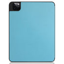 Pure Color Horizontal Flip TPU + PU Leather Tablet Case with Three-folding Holder & Sleep / Wake-up Function & Pen Slot For iPad Pro 11 (2021)(Sky Blue)