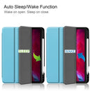 Pure Color Horizontal Flip TPU + PU Leather Tablet Case with Three-folding Holder & Sleep / Wake-up Function & Pen Slot For iPad Pro 11 (2021)(Sky Blue)