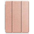 Pure Color Horizontal Flip TPU + PU Leather Tablet Case with Three-folding Holder & Sleep / Wake-up Function & Pen Slot For iPad Pro 11 (2021)(Rose Gold)
