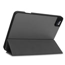 Pure Color Horizontal Flip TPU + PU Leather Tablet Case with Three-folding Holder & Sleep / Wake-up Function & Pen Slot For iPad Pro 11 (2021)(Grey)