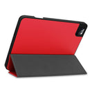 Pure Color Horizontal Flip TPU + PU Leather Tablet Case with Three-folding Holder & Sleep / Wake-up Function & Pen Slot For iPad Pro 11 (2021)(Red)