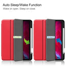 Pure Color Horizontal Flip TPU + PU Leather Tablet Case with Three-folding Holder & Sleep / Wake-up Function & Pen Slot For iPad Pro 11 (2021)(Red)