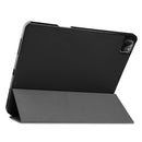 Horizontal Flip Honeycomb TPU + PU Leather Tablet Case with Three-folding Holder & Sleep / Wake-up Function & Pen Slot For iPad Pro 12.9 (2021)(Black)