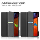 Horizontal Flip Honeycomb TPU + PU Leather Tablet Case with Three-folding Holder & Sleep / Wake-up Function & Pen Slot For iPad Pro 12.9 (2021)(Black)