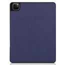 Horizontal Flip Honeycomb TPU + PU Leather Tablet Case with Three-folding Holder & Sleep / Wake-up Function & Pen Slot For iPad Pro 12.9 (2021)(Dark Blue)