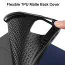 Horizontal Flip Honeycomb TPU + PU Leather Tablet Case with Three-folding Holder & Sleep / Wake-up Function & Pen Slot For iPad Pro 12.9 (2021)(Dark Blue)