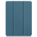 Horizontal Flip Honeycomb TPU + PU Leather Tablet Case with Three-folding Holder & Sleep / Wake-up Function & Pen Slot For iPad Pro 12.9 (2021)(Dark Green)