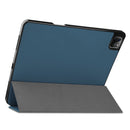 Horizontal Flip Honeycomb TPU + PU Leather Tablet Case with Three-folding Holder & Sleep / Wake-up Function & Pen Slot For iPad Pro 12.9 (2021)(Dark Green)